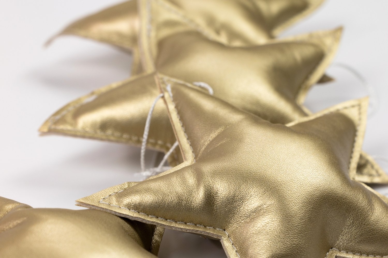 Eco Leather Star Garland - Gold