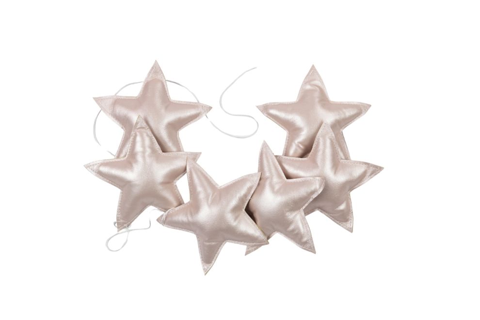 Eco Leather Star Garland - Gold