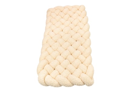 Braided Floor Mattress Vanilla Boucle