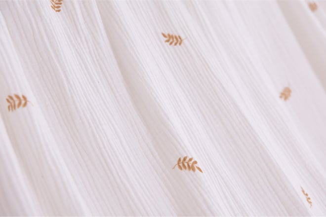 Telo per Letto a Capanna Bianco a Pois Dorati - Modello K