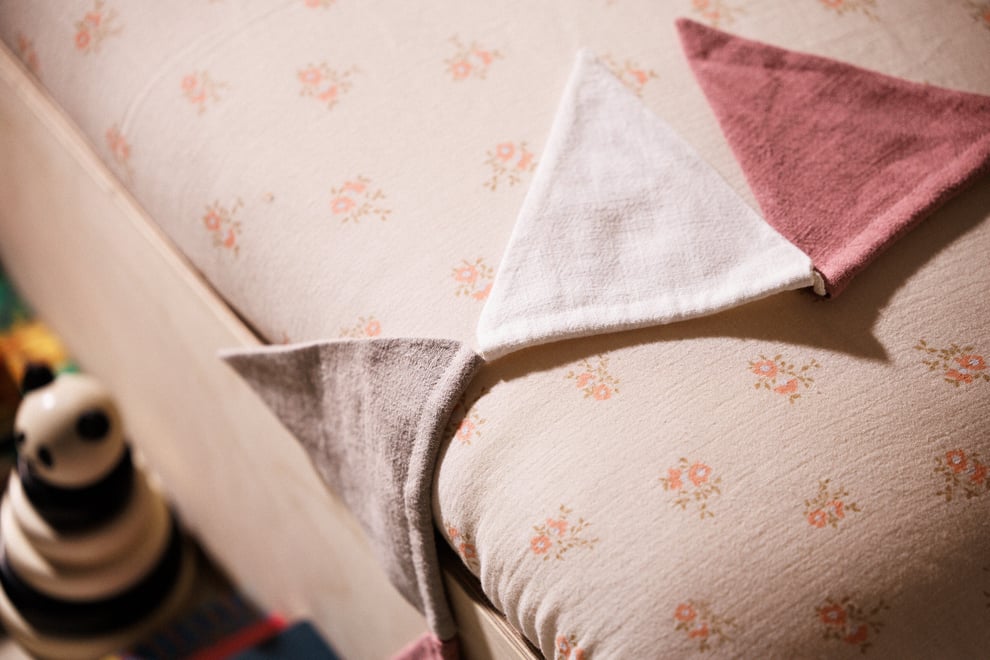 Linen Garland - Sand, Pink, White