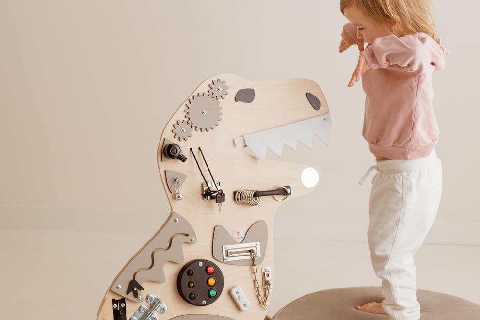 Angus the T-Rex Activity Board Natural