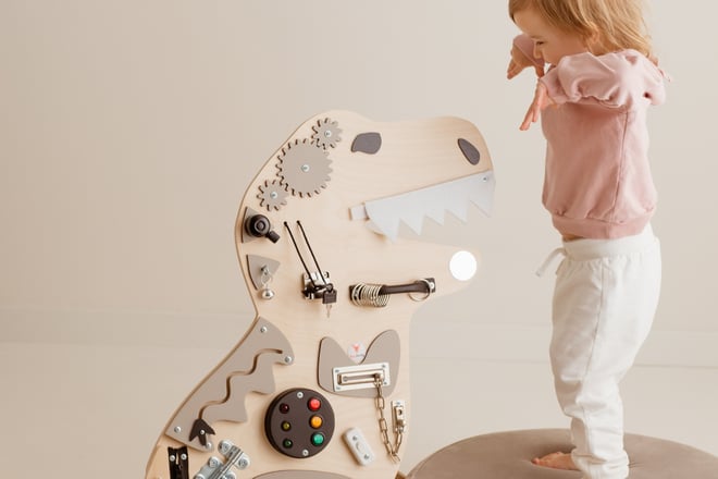 Angus the T-Rex Activity Board Natural