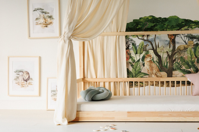 Hausbett-Himmel - Vanille - Modell L Doppelt