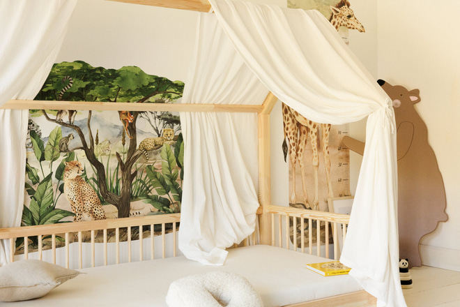 Telo per Letto a Capanna Off White - Modello L Doppio