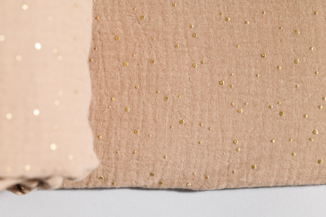 Bed Canopy - Camel & Gold Dots - Model L Double