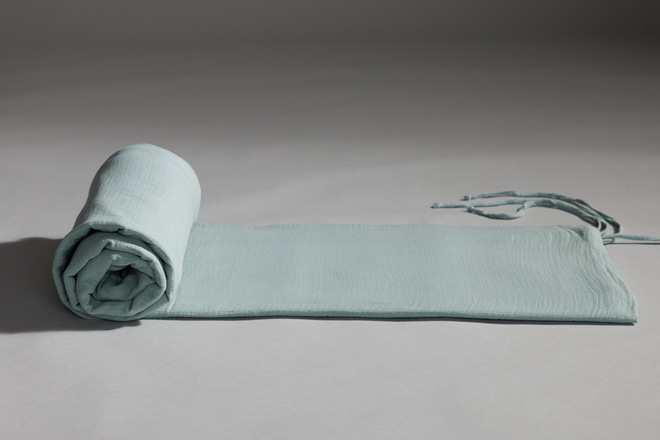 Véu de cama casinha Verde Sálvia - Modelo L Duplo