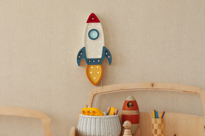 Lampa Little Lights Raketa Galactic White LED