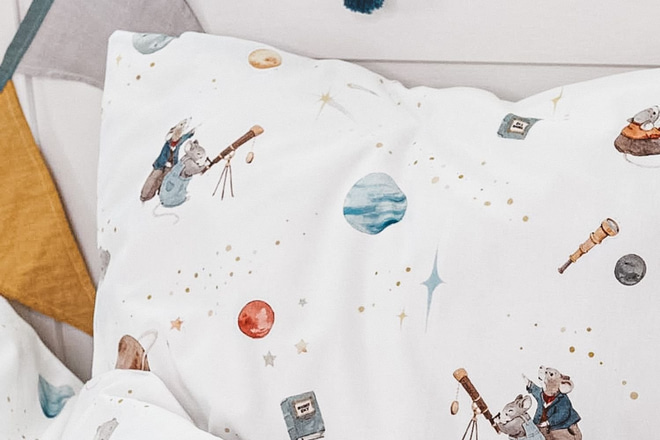 Housse de Couette Souris de l'espace 120x170