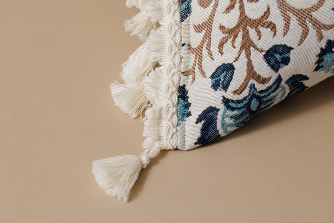 Blue Iris in Istanbul Long Cushion