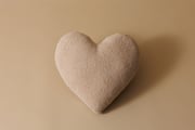 Chocolate Heart Cushion Boucle