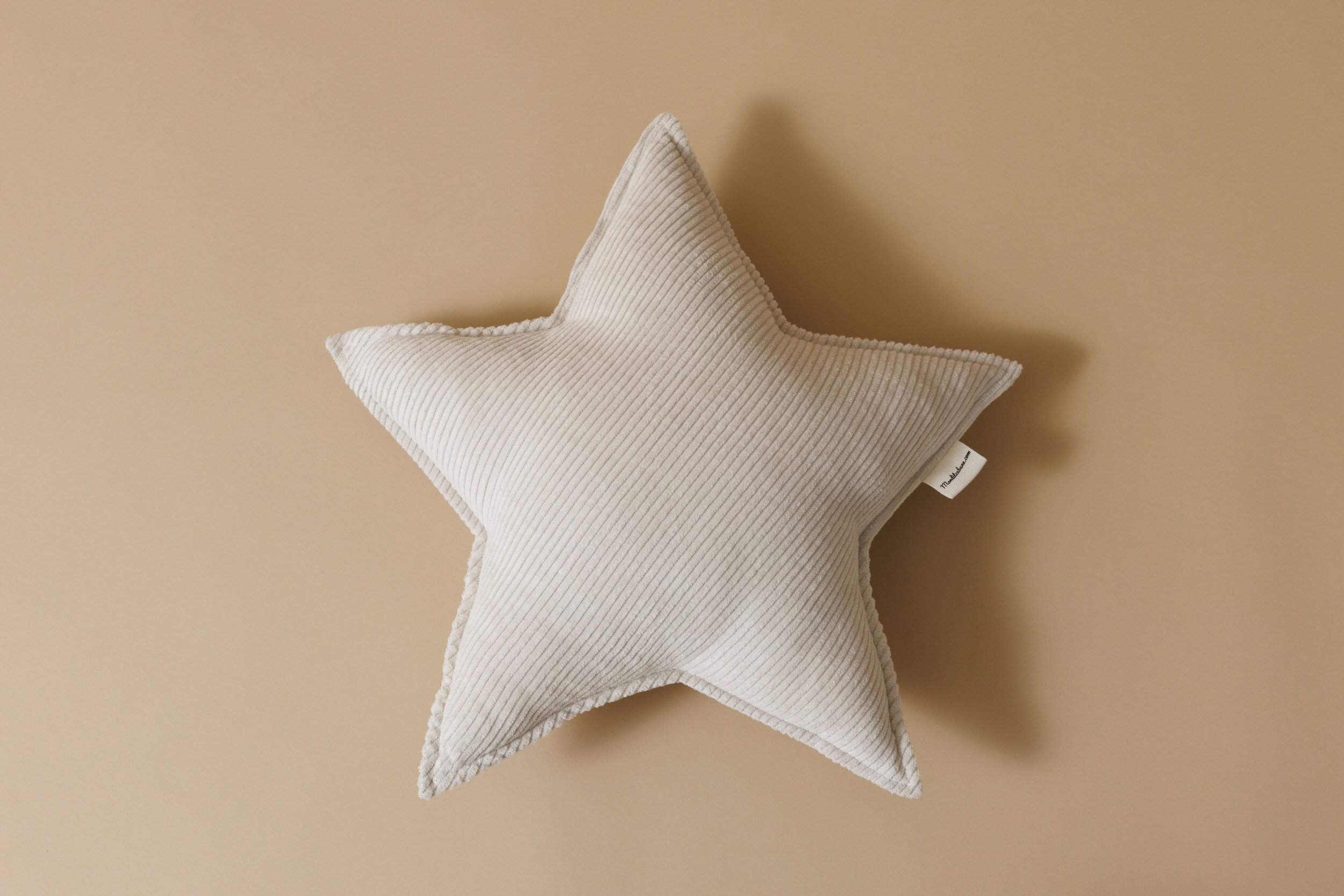 Ecru Star Corduroy Cushion