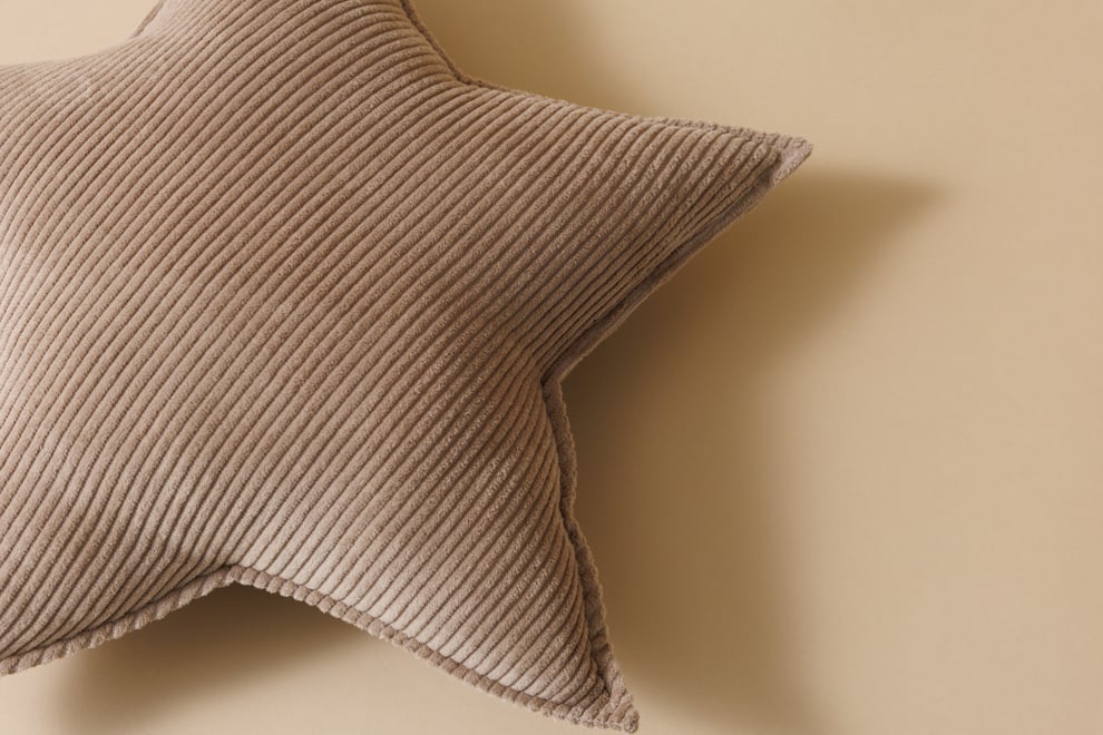 Cappuccino Star Corduroy Cushion