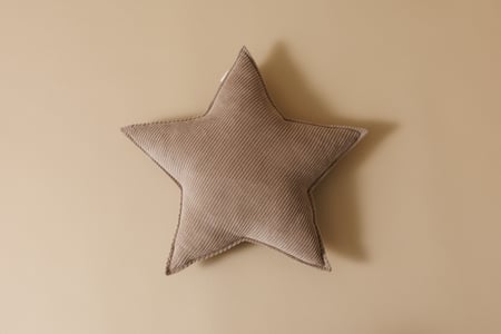 Cappuccino Star Corduroy Cushion