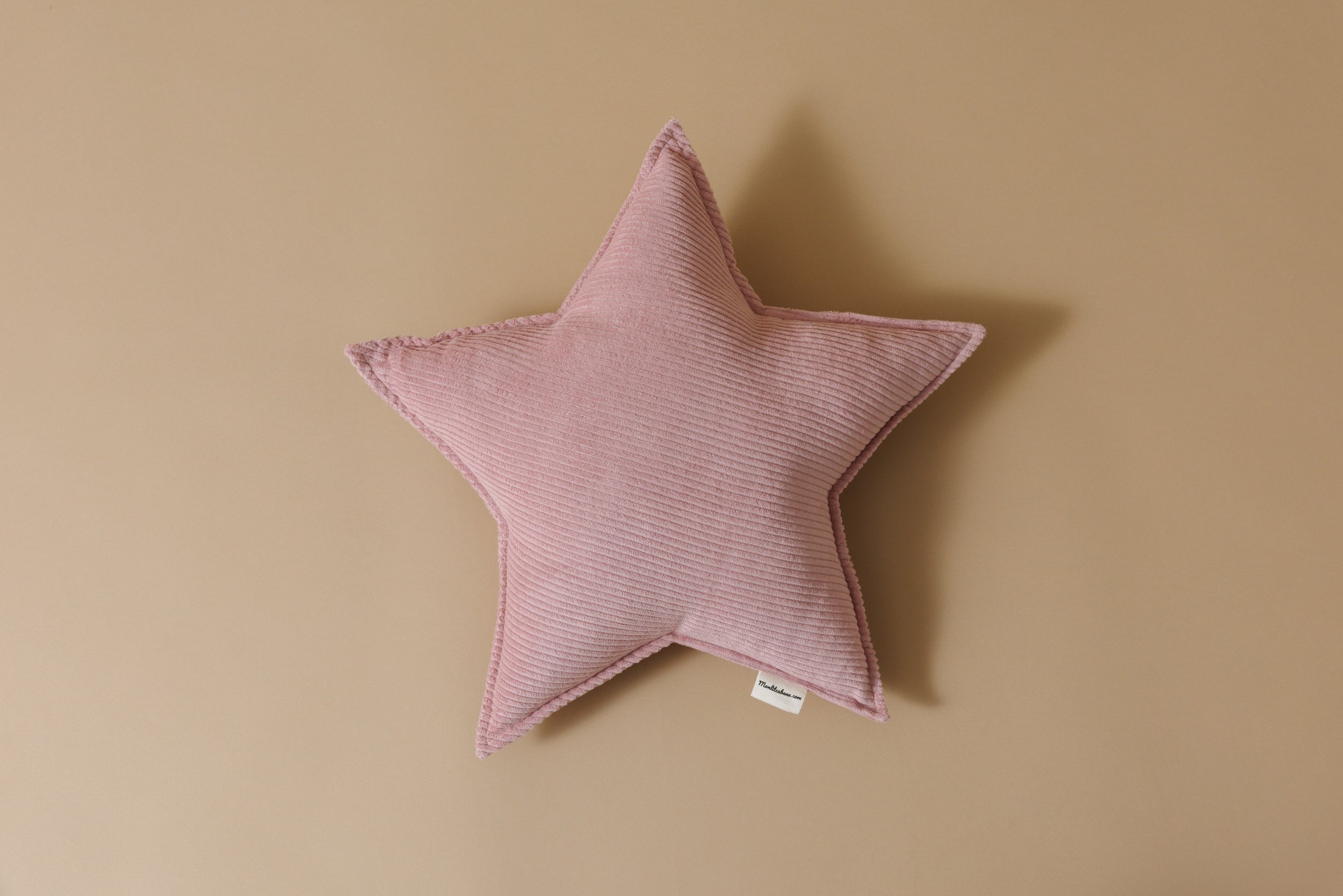 Pink Star Corduroy Cushion