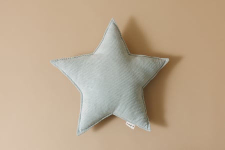 Water Green Star Corduroy Cushion