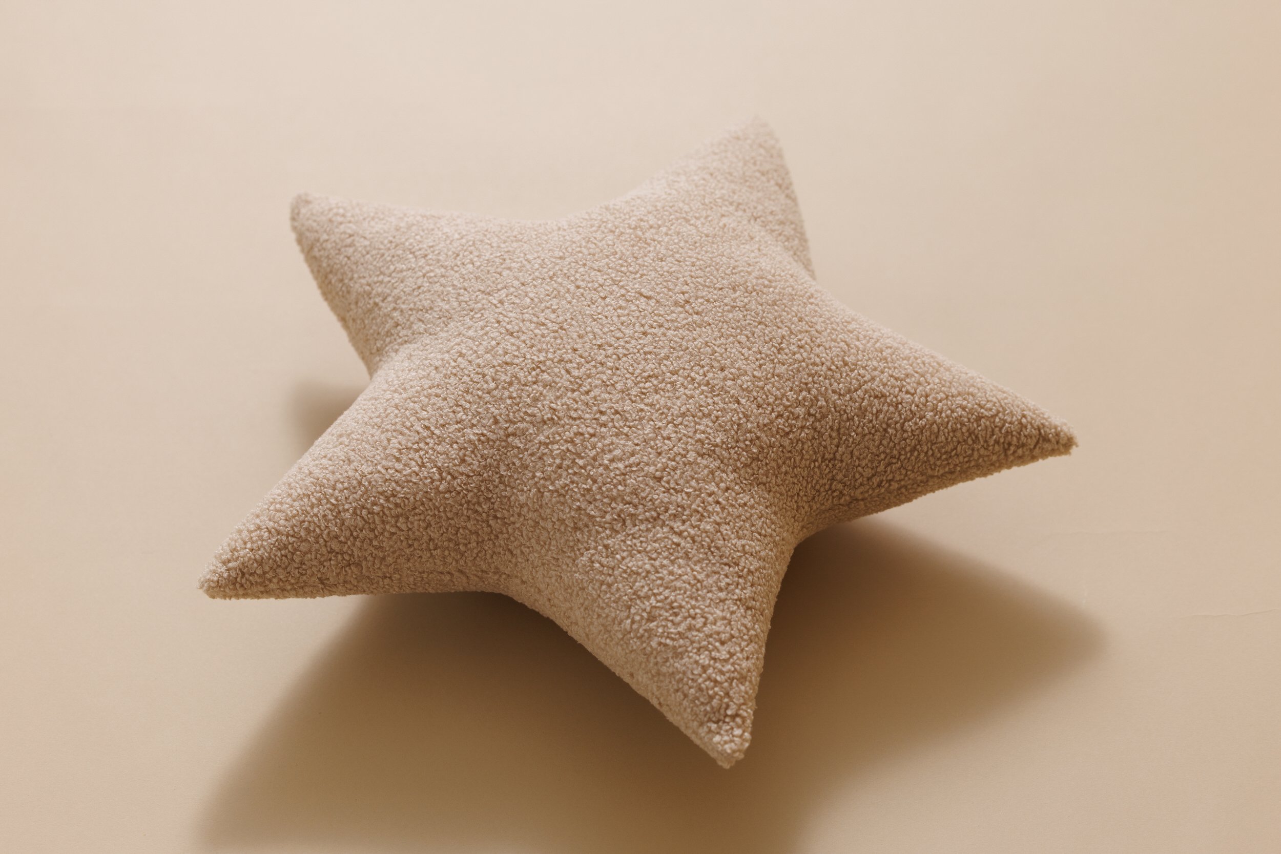 Chocolate Star Cushion Boucle