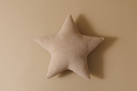 Chocolate Star Cushion Boucle