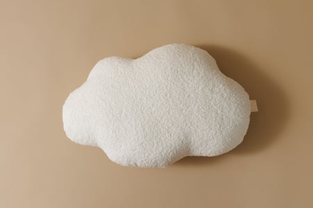 Coussin Nuage Bouclé Blanc