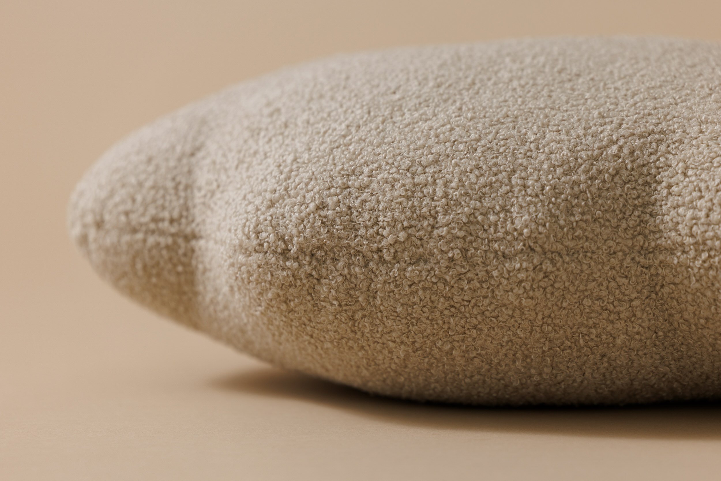 Coussin Nuage Bouclé Beige