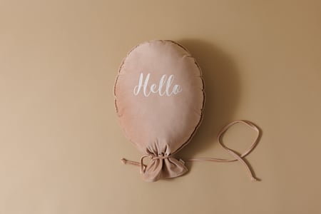 Coussin Ballon Décoratif "Hello" - Rose