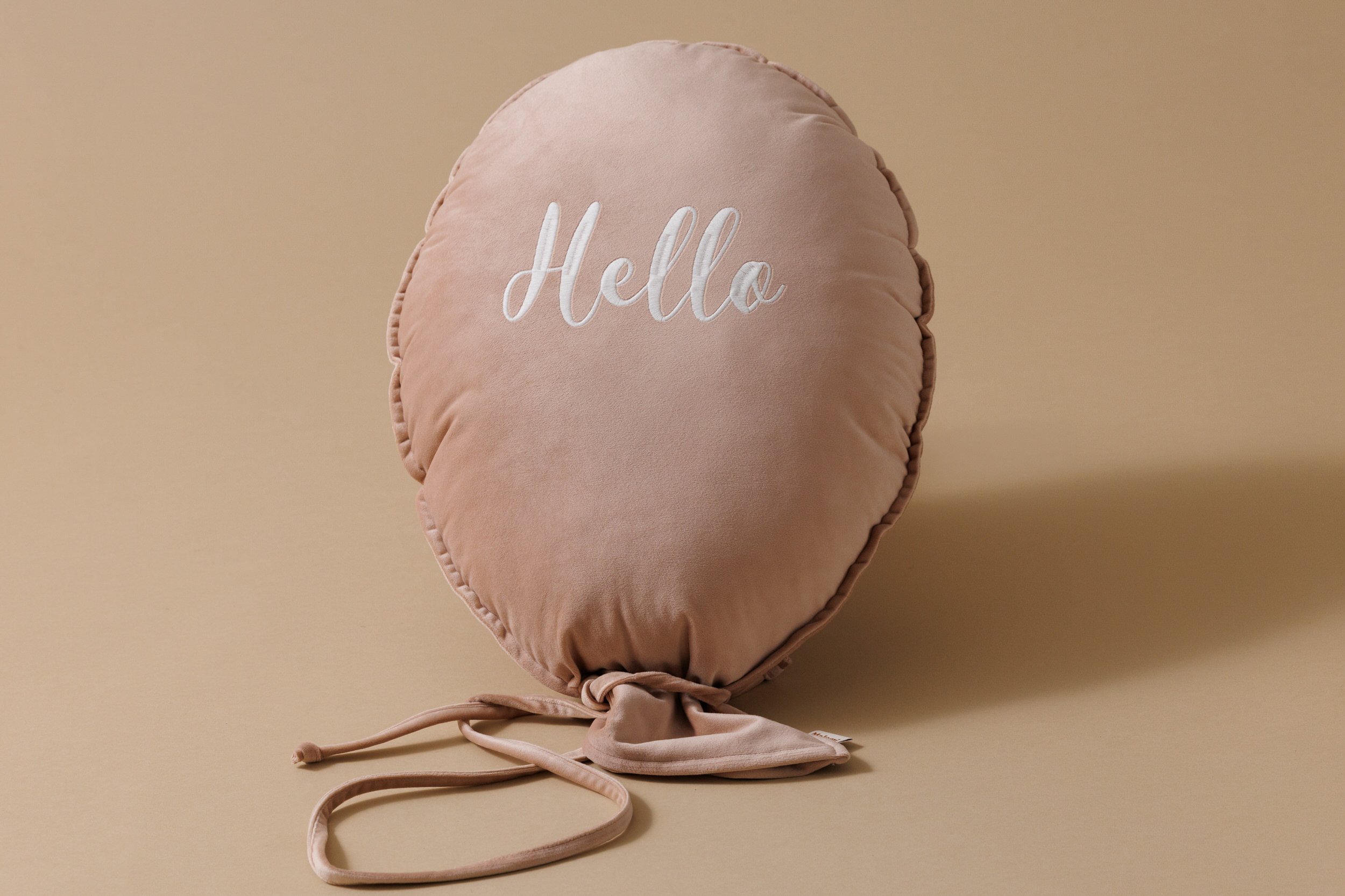 Coussin Ballon Décoratif "Hello" - Rose