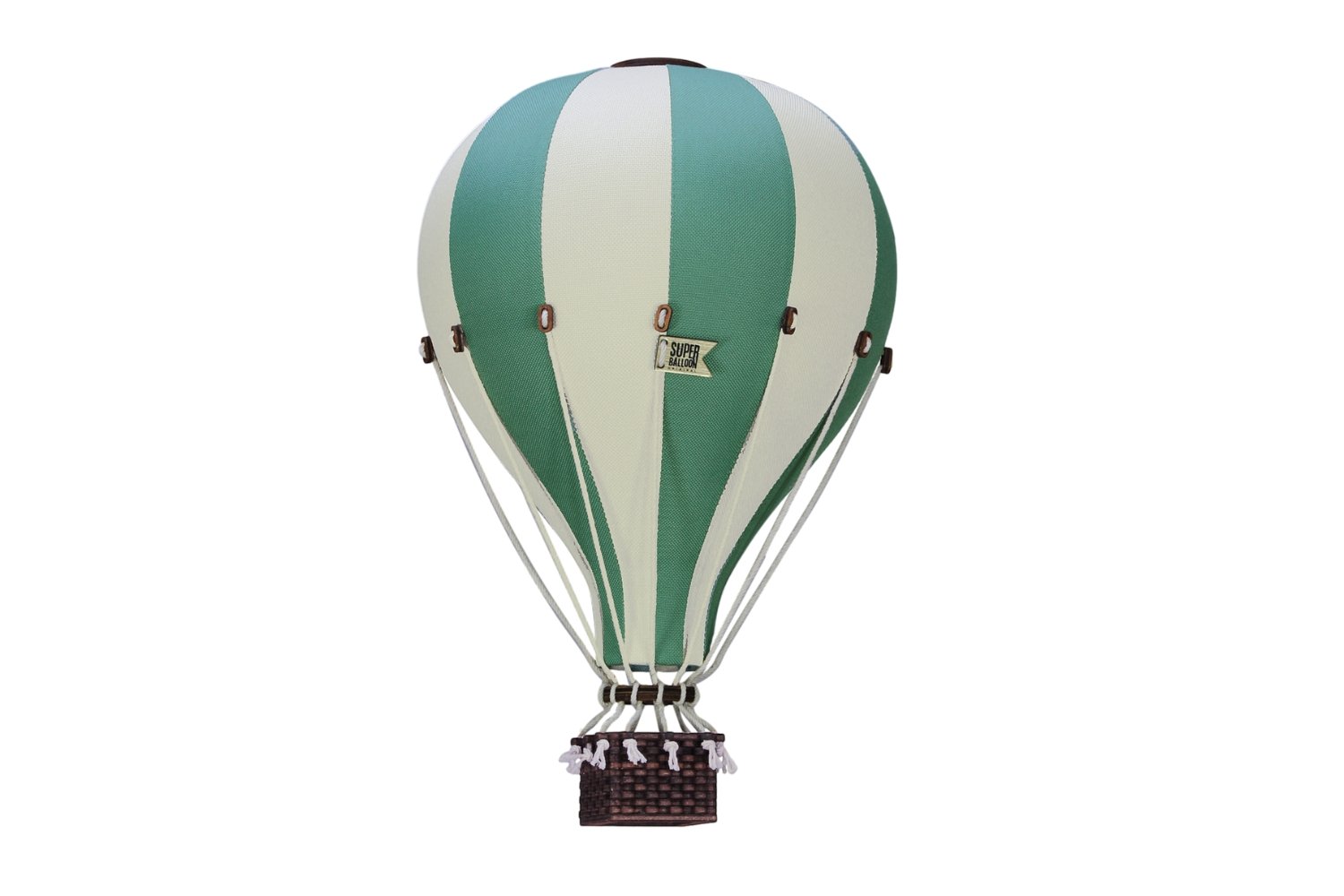 Green & Ecru Hot Air Balloon