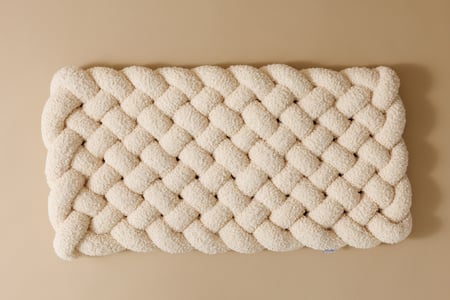 Braided Floor Mattress Vanilla Boucle