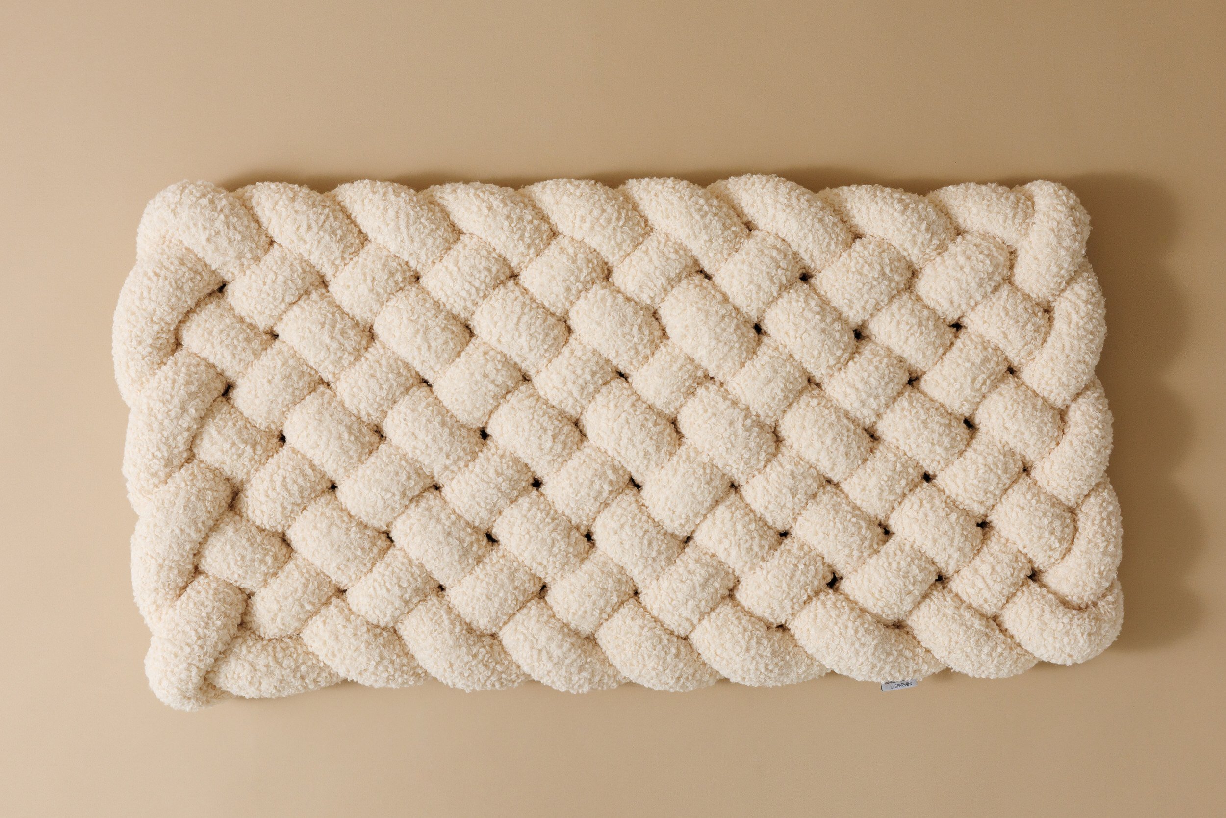 Braided Floor Mattress Vanilla Boucle