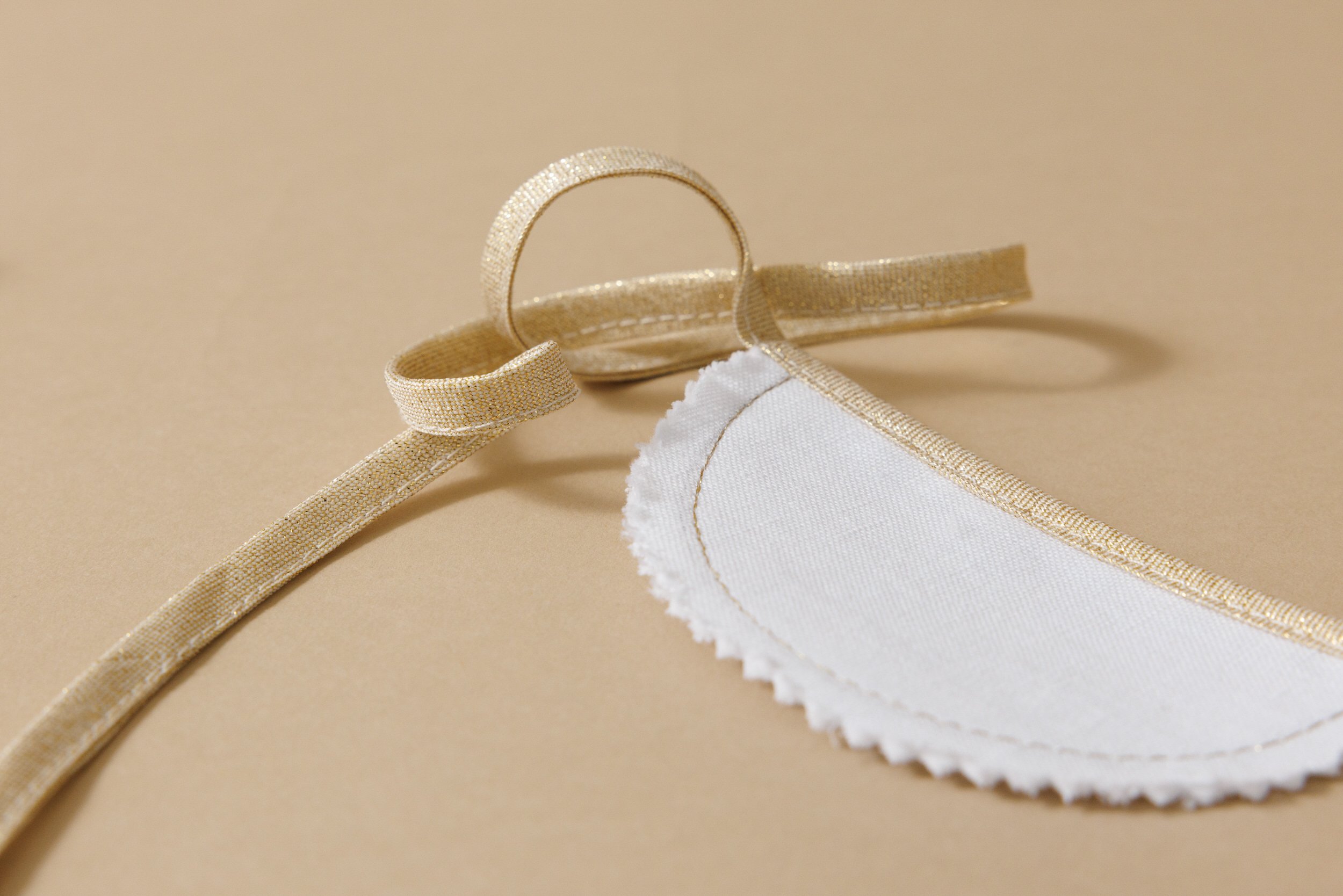 White and Gold Linen Garland