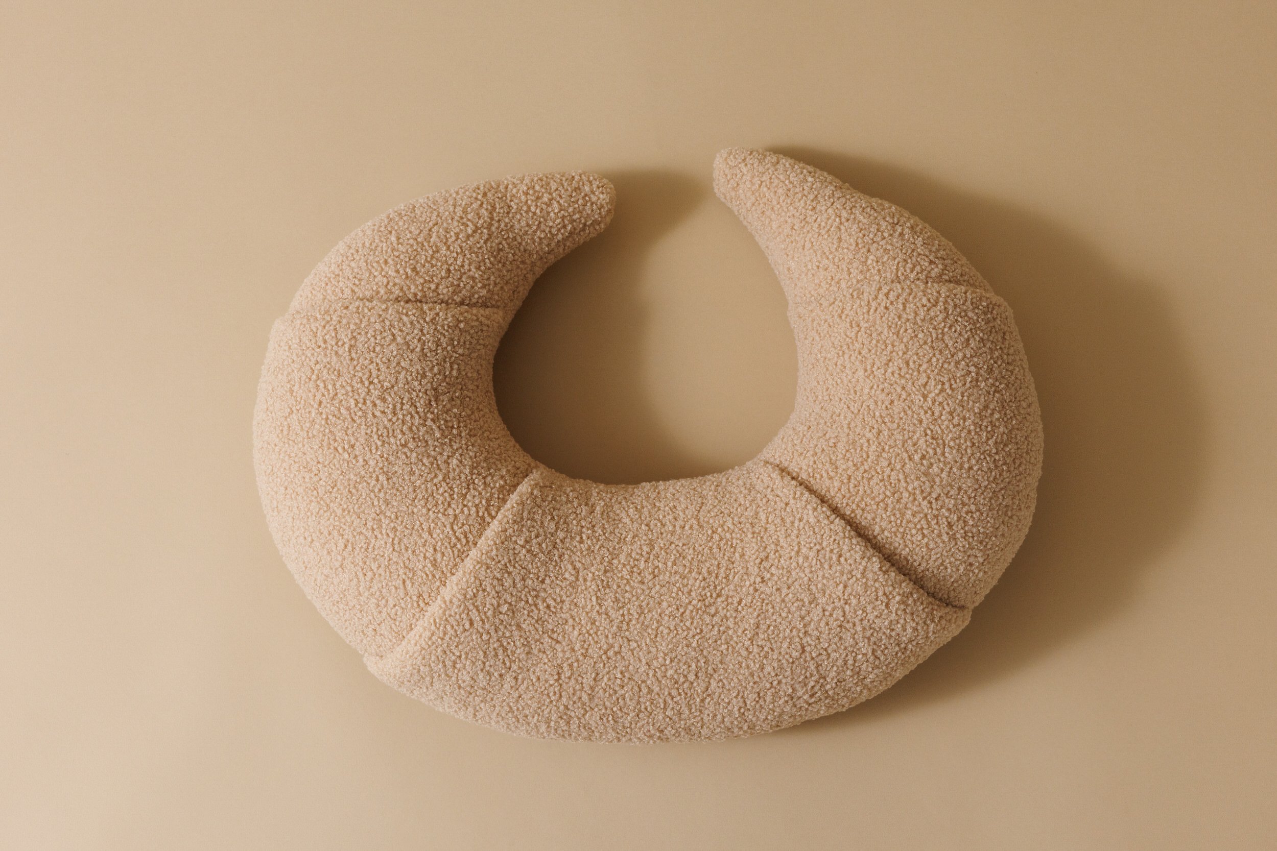 Boho Crescent Nursing Cushion with Chocolate Bucle