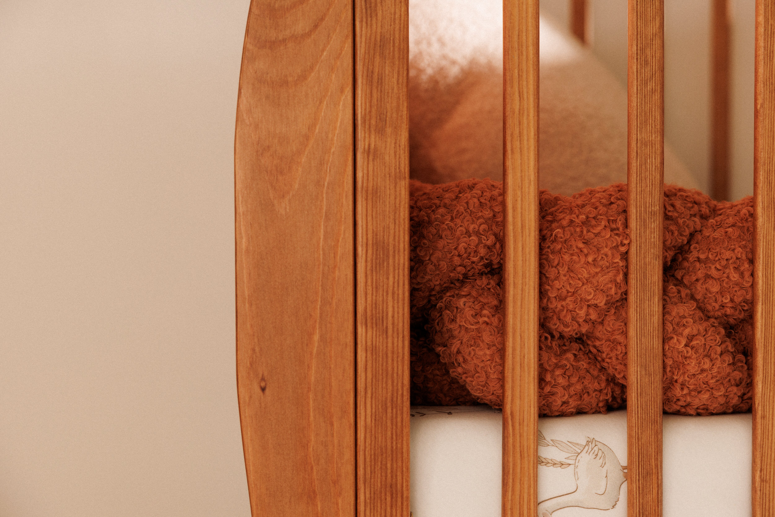 - Lit Bébé Évolutif Stella 70x140cm - Vintage - Bois Naturel (Mon Lit Cabane) - Image 3