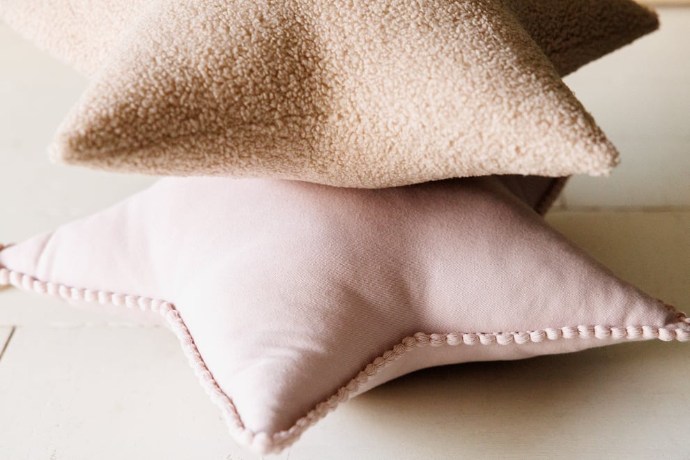 Boho Powder Pink Star Cushion