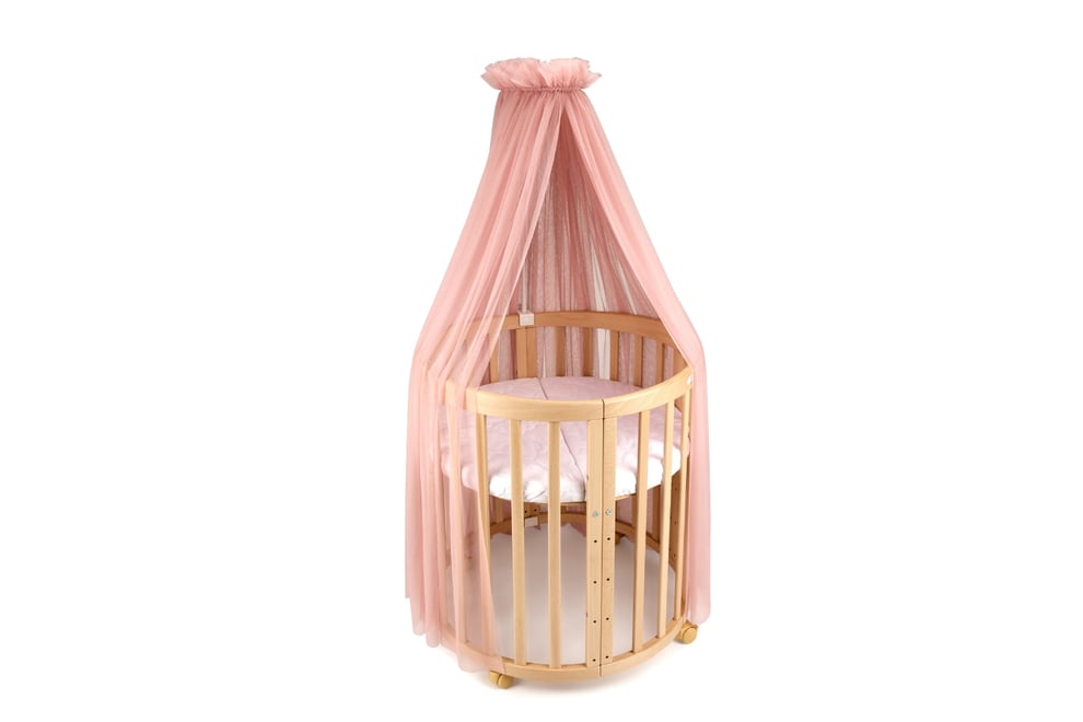 Pink Tulle Baby Bed Canopy with Frame