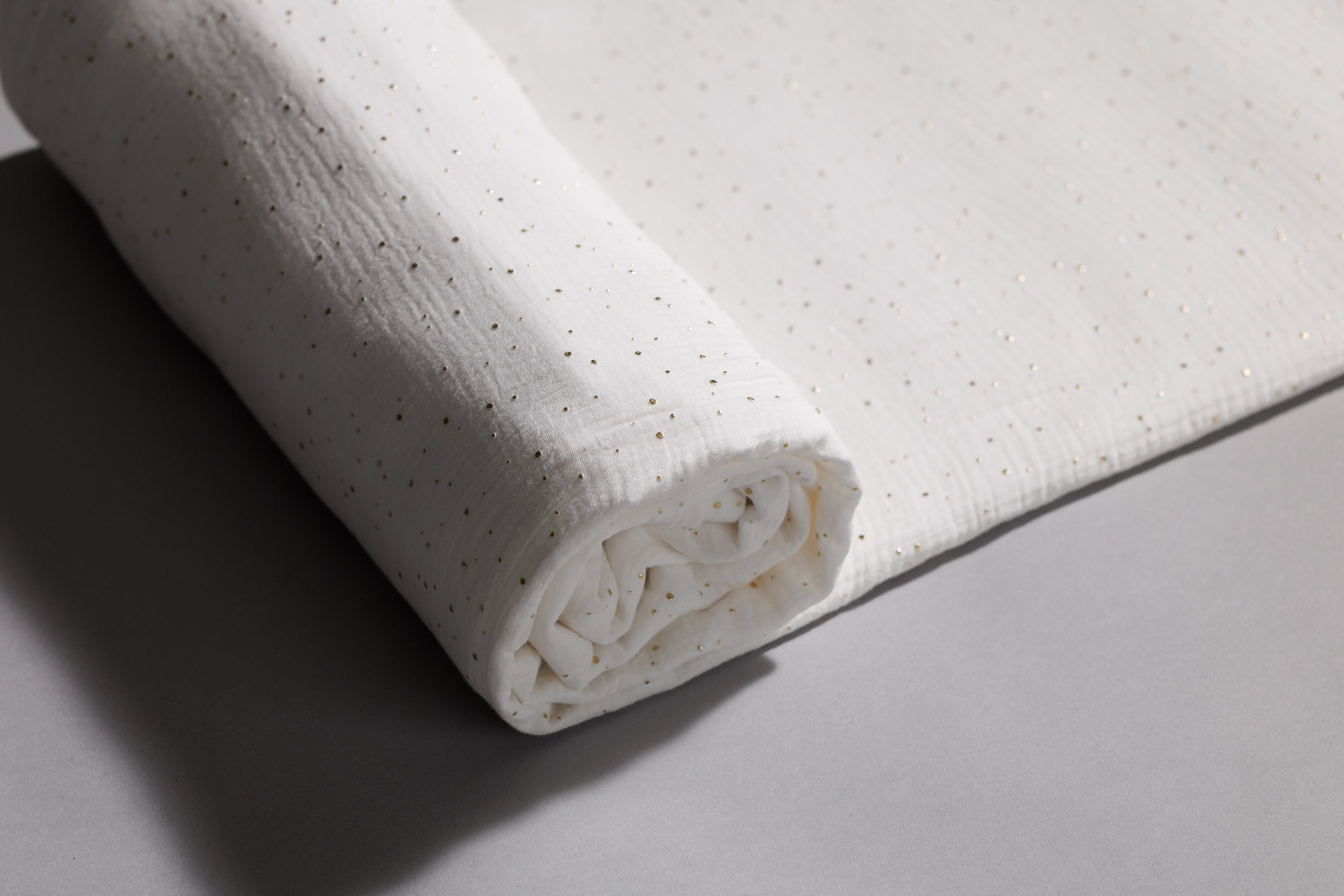 Bed Canopy - White & Gold Dots - Model DK