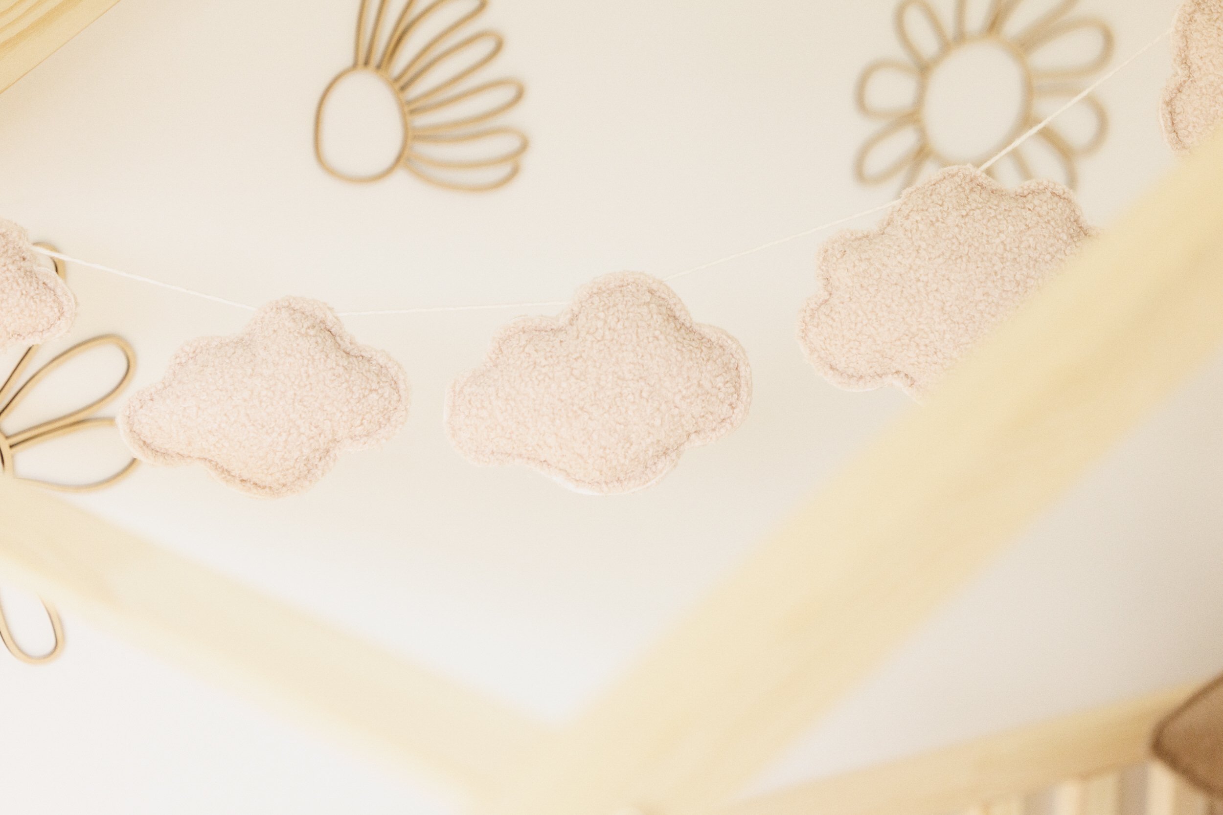 Boucle Clouds Garland - Powder Pink