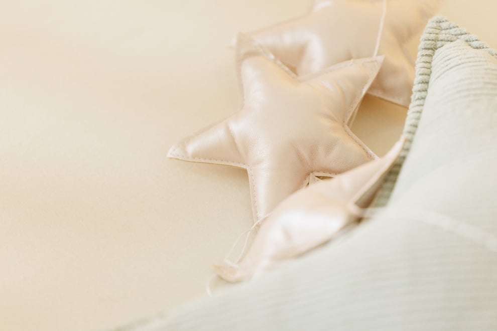 Eco Leather Star Garland - Powder Pink