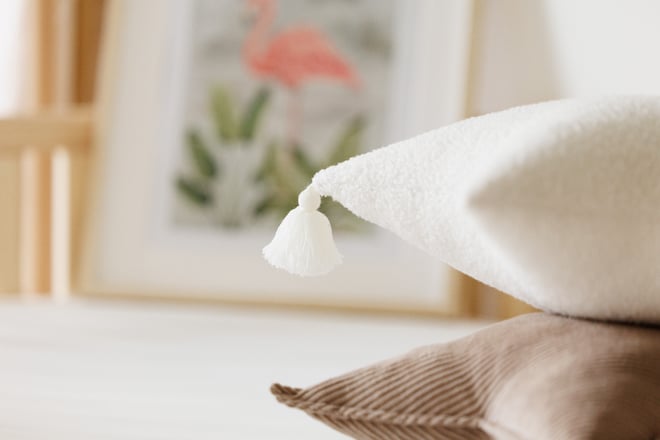 Vanilla Star Cushion Boucle