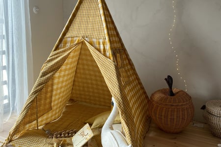 Double Sided Checkered Muslin Tipi