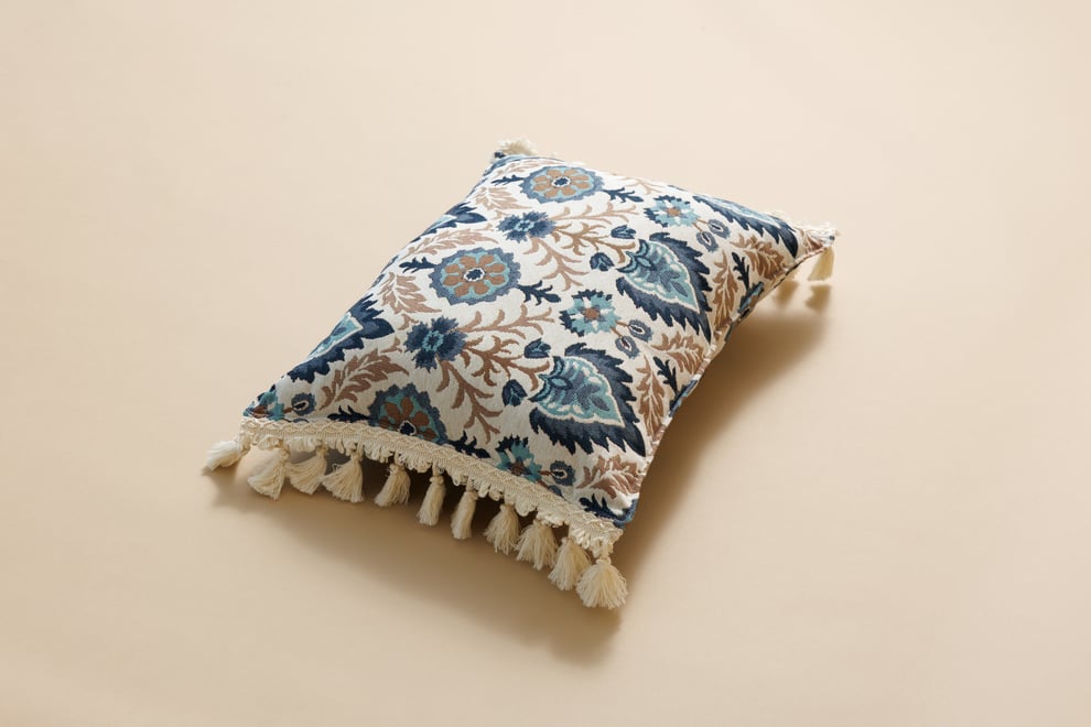 Coussin Iris Bleu