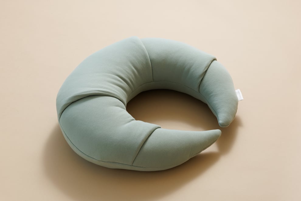 Coussin d'Allaitement Croissant Vert Sauge