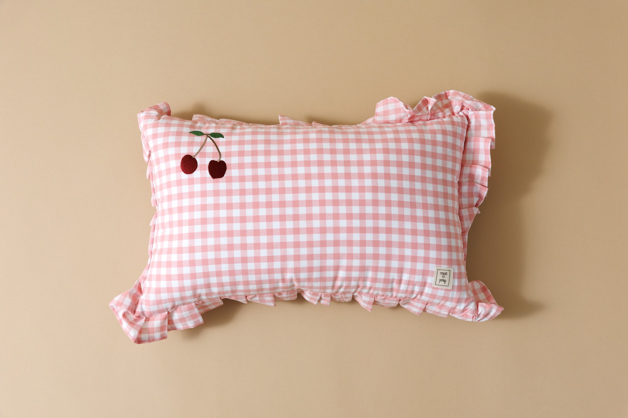 Saldi Estivi - Cuscino a Quadri Ciliegia - Rosa