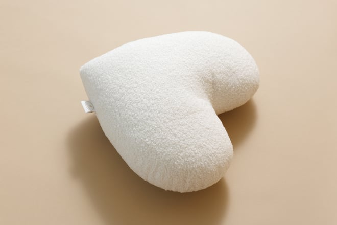 Vanilla Heart Cushion Boucle