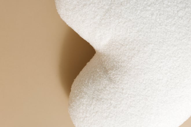 Vanilla Heart Cushion Boucle
