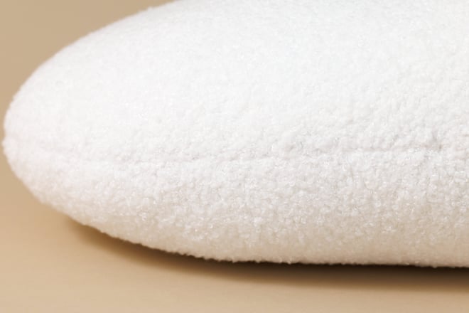 Vanilla Heart Cushion Boucle