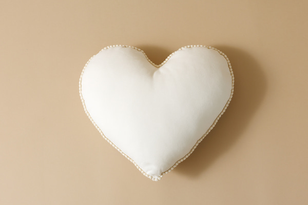 Boho Heart Cushion Vanilla
