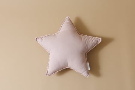 Coussin Étoile Boho Rose Poudré