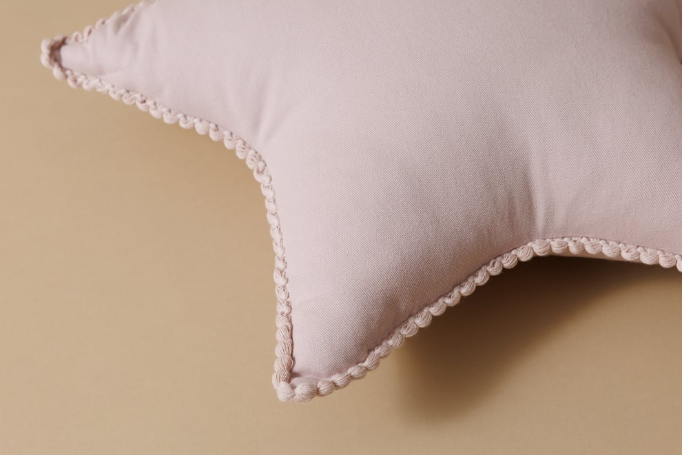 Coussin Étoile Boho Rose Poudré