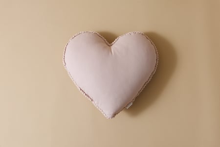 Boho Powder Pink Heart Cushion