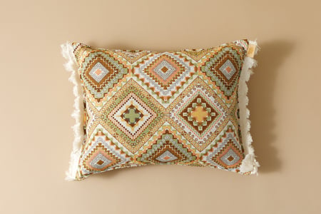 Coussin Tribal Orange